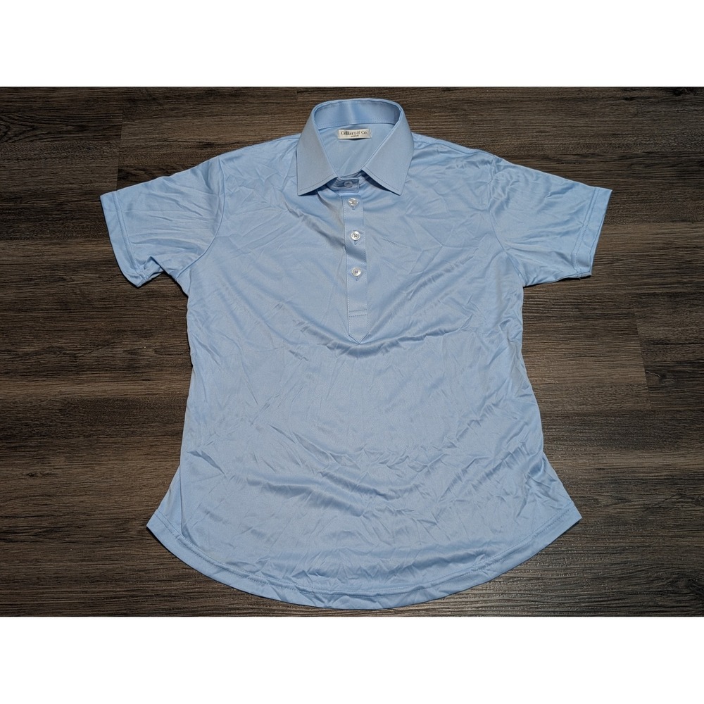 Collars & Co Light Blue Short Sleeve Polo‎ Shirt Women's Medium